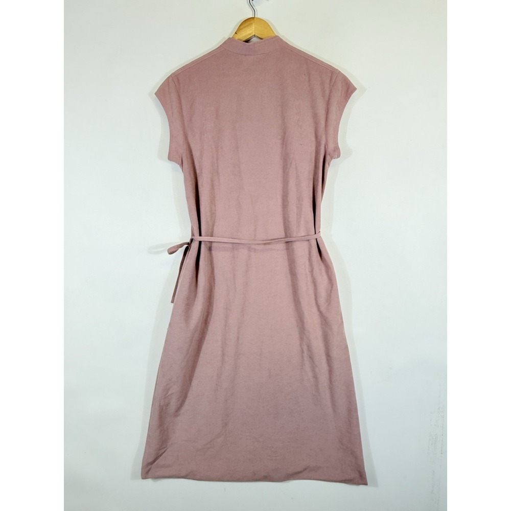 Cirette Vintage Dress‎ Women 12 Dusty Rose Pink Modern Prairie Belted Suede Feel - Picture 6 of 10